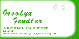 orsolya fendler business card